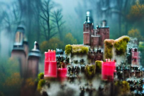 Castle in a fantasy, but it's Dracula's castle surounded by ...