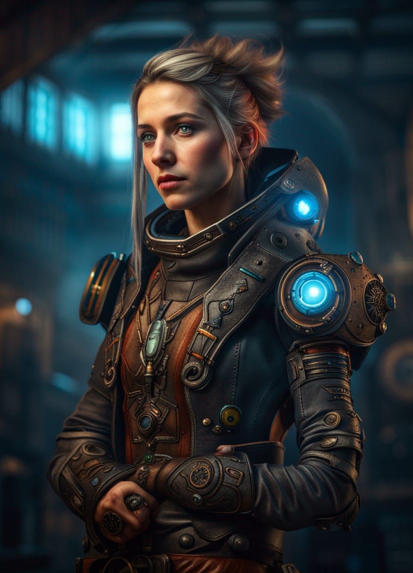 Beautiful young European looking female technomancer from Starfinder ...