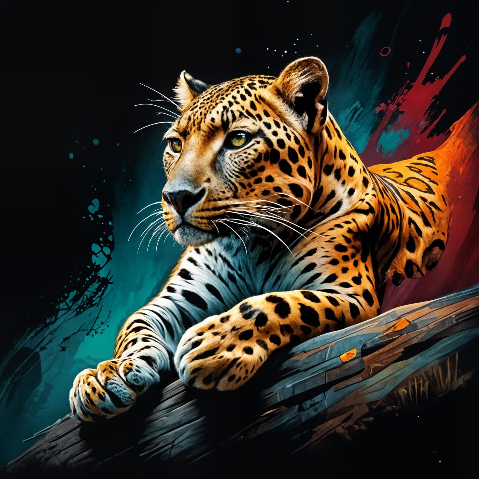 Stability Matrix Series - A majestic leopard prowling throug...