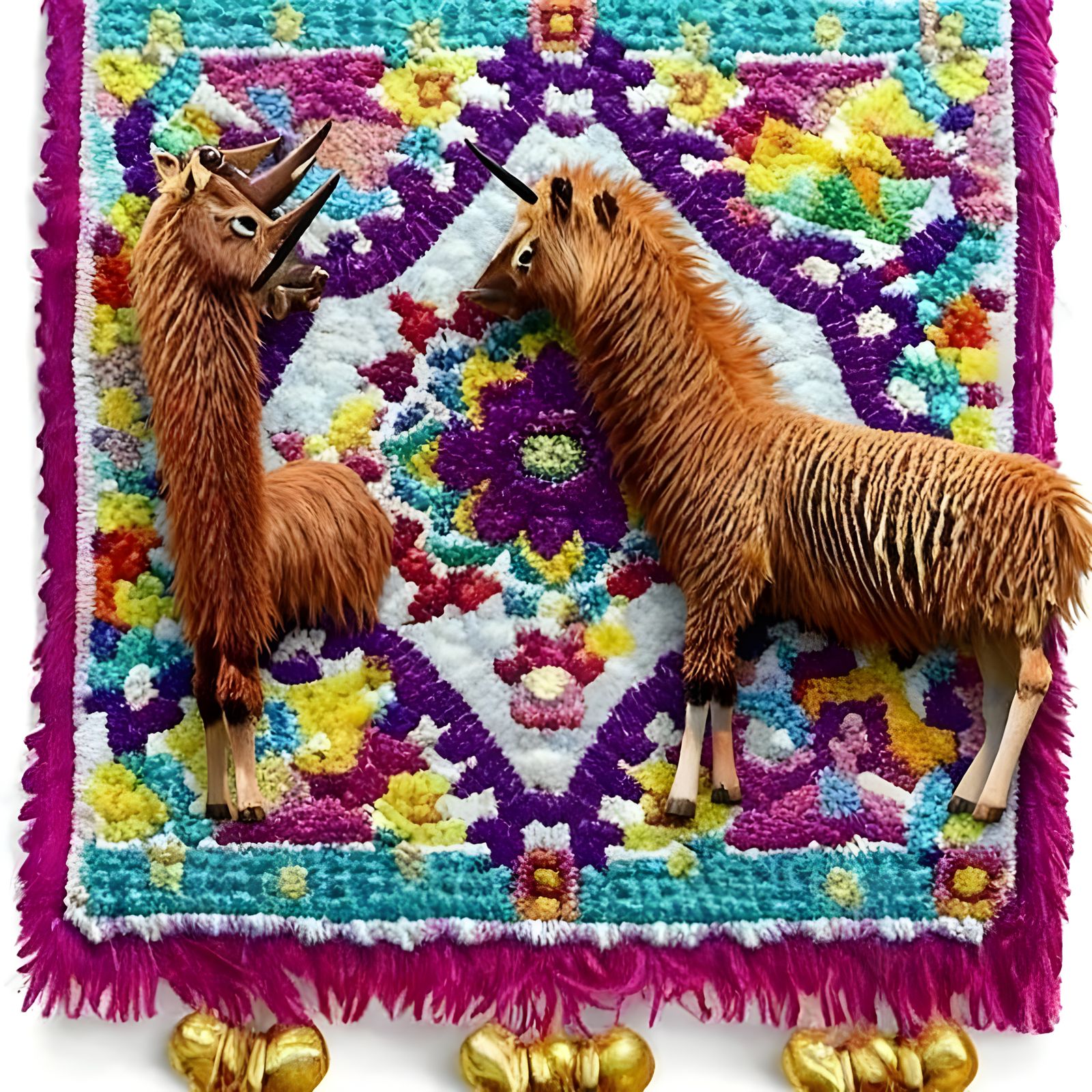 Animals Integrated Into Carpet Design