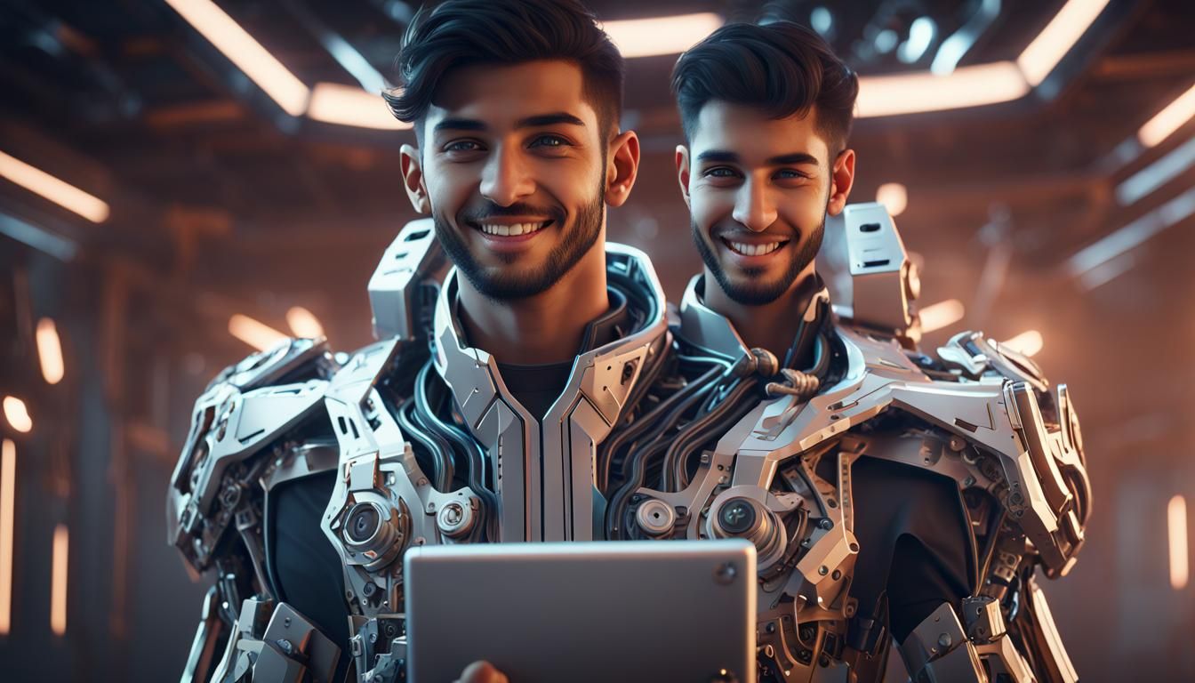 A handsome, smiling 20-year-old boy from the Arab Emirates s...