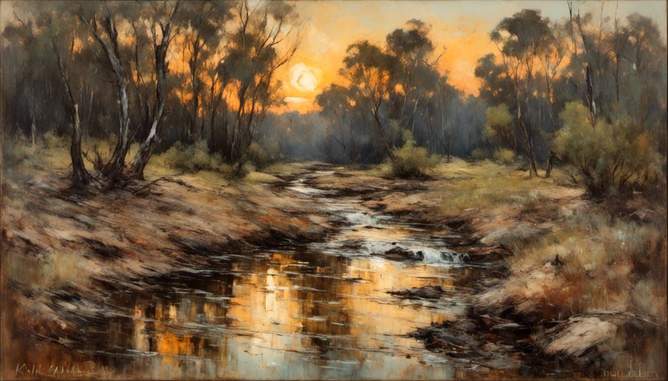 Australian Woodland landscape - AI Generated Artwork - NightCafe Creator