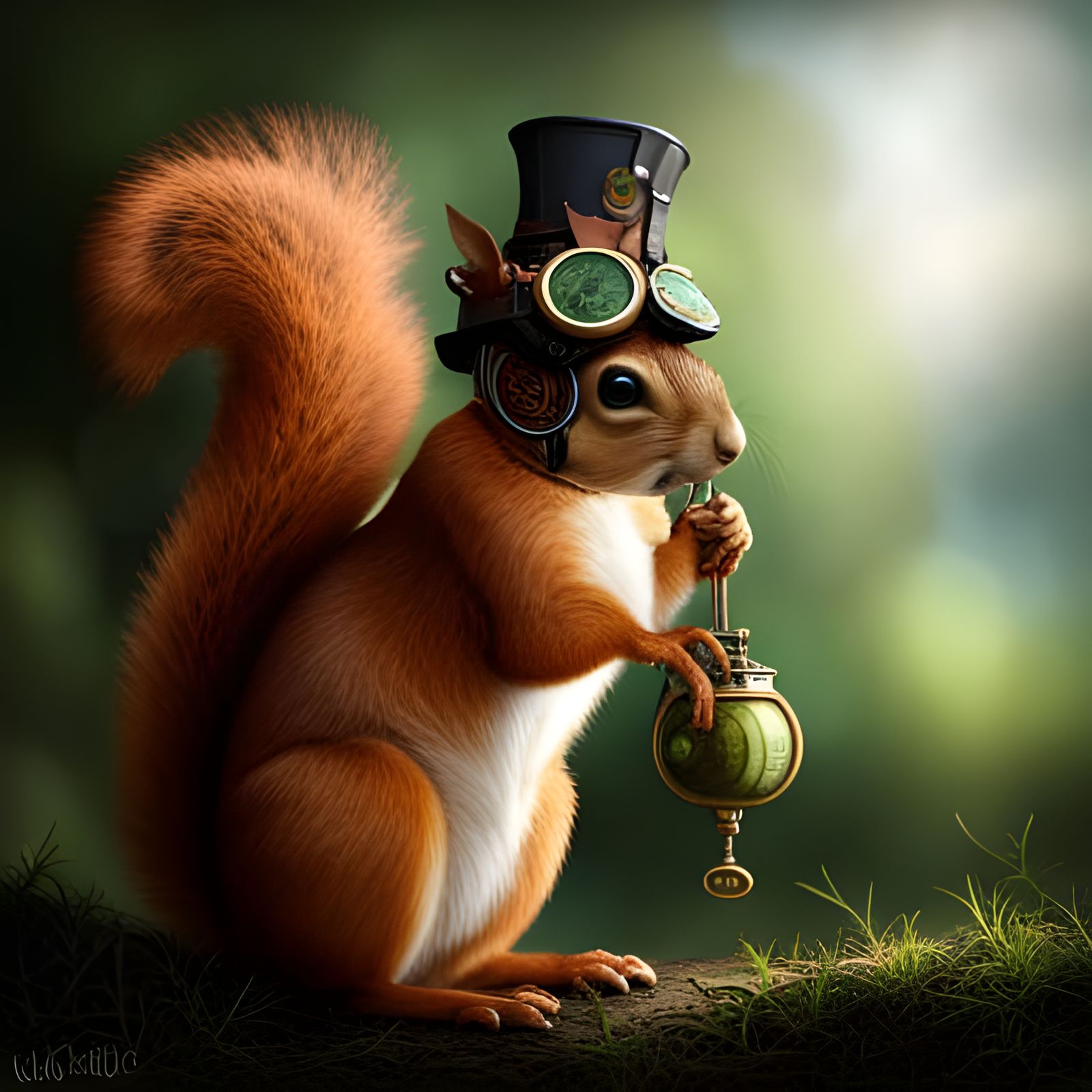 Steampunk Squirrel  by @Mallory Reese
