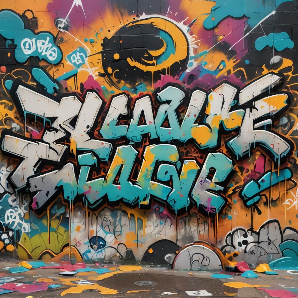 Beautiful pollution graffiti