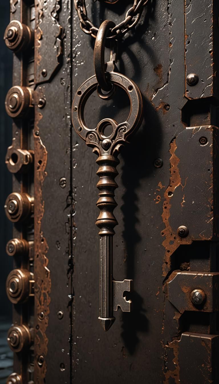 rusty steel key