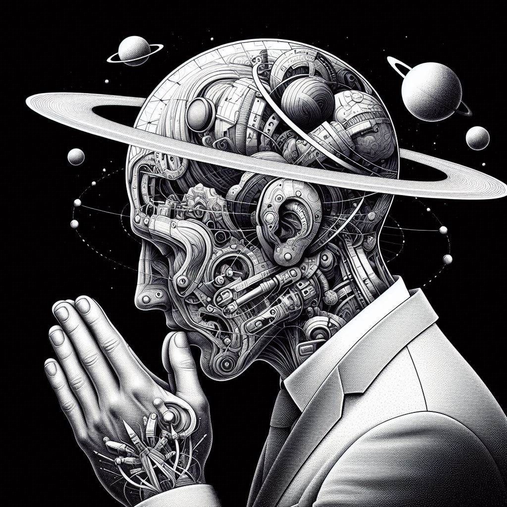 A man prays, his head is like a planet, and his hands are like a machine. There is so much deception that I pray every m...