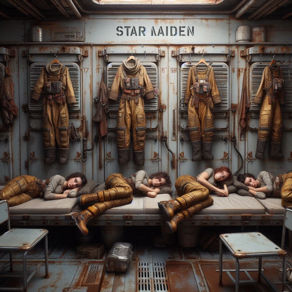 Occupied crew quarters in an old spacefreighter (3)