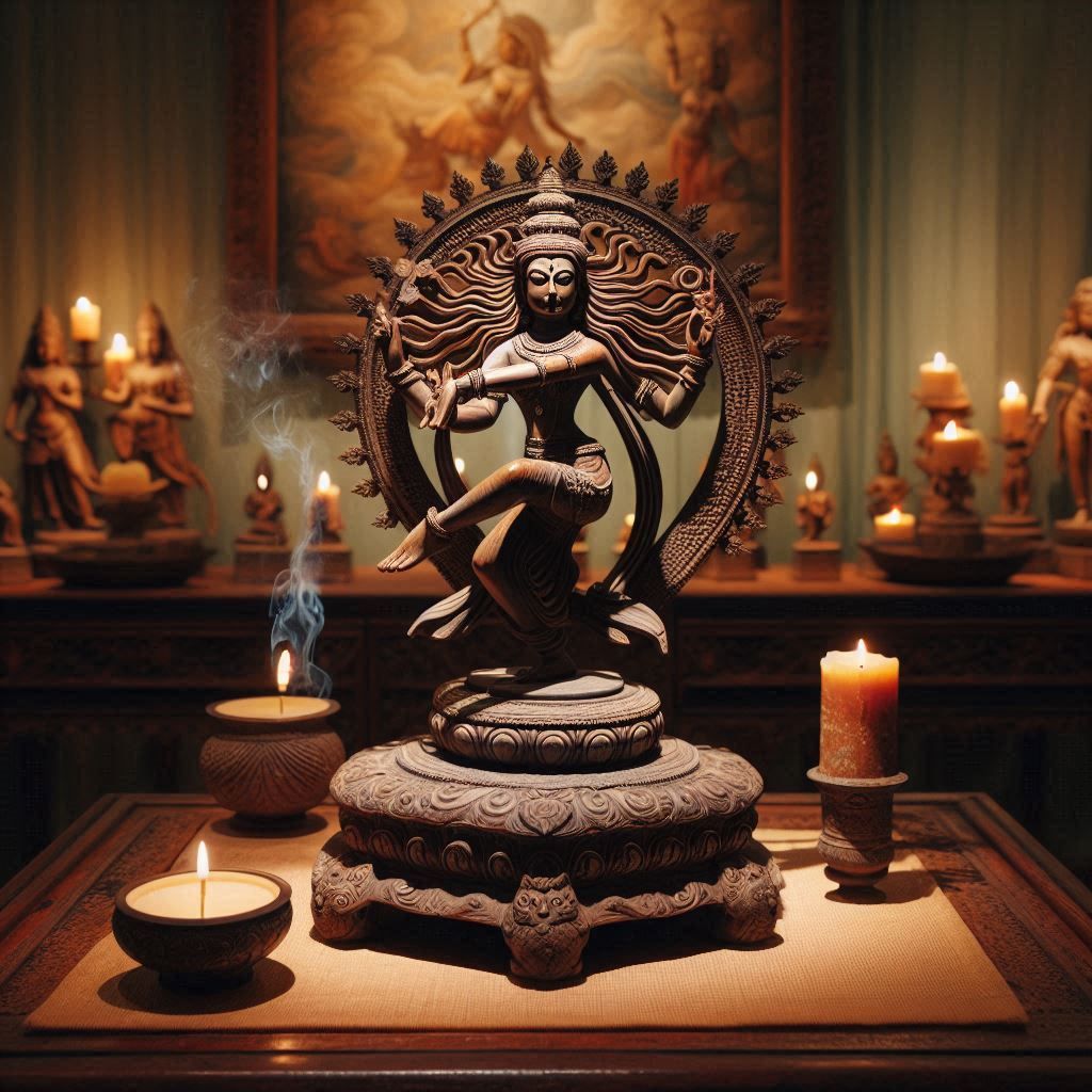 Wooden statuette of Kali