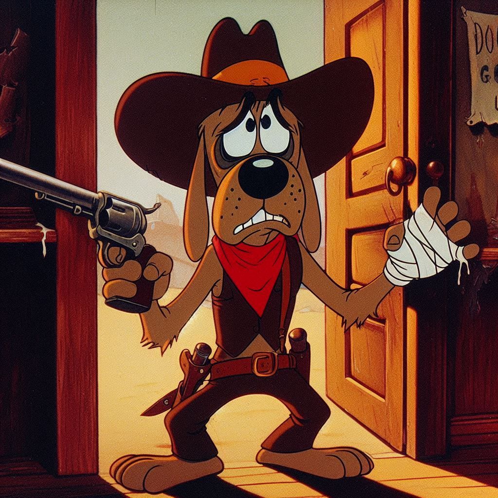 Ah,m looking, fer the man that shot mah paw!