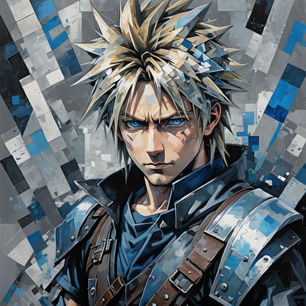 Cloud Strife from Final Fantasy VII  by @Heleanna