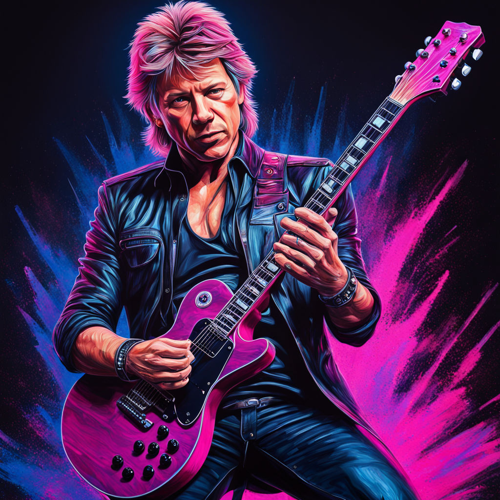 Portrait of Rockstar Jon Bon Jovi