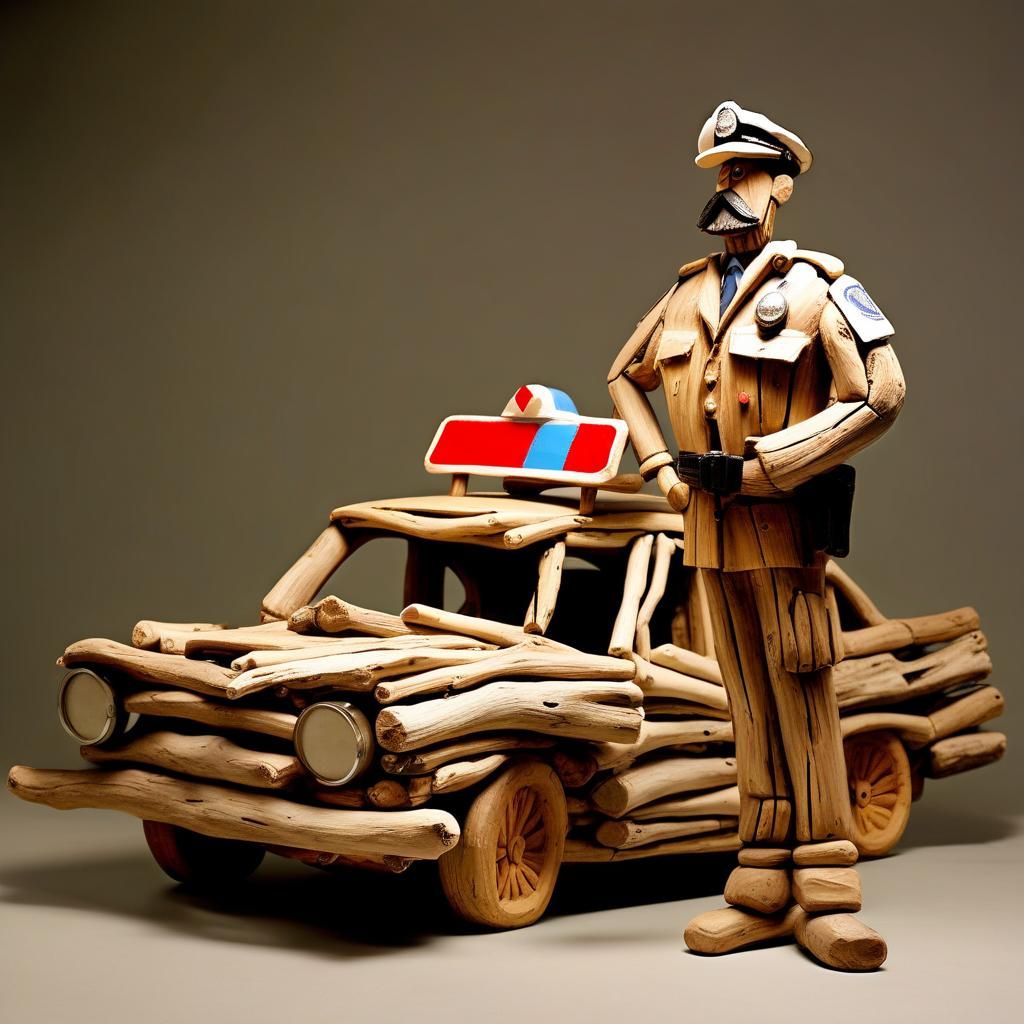 A driftwood cop.