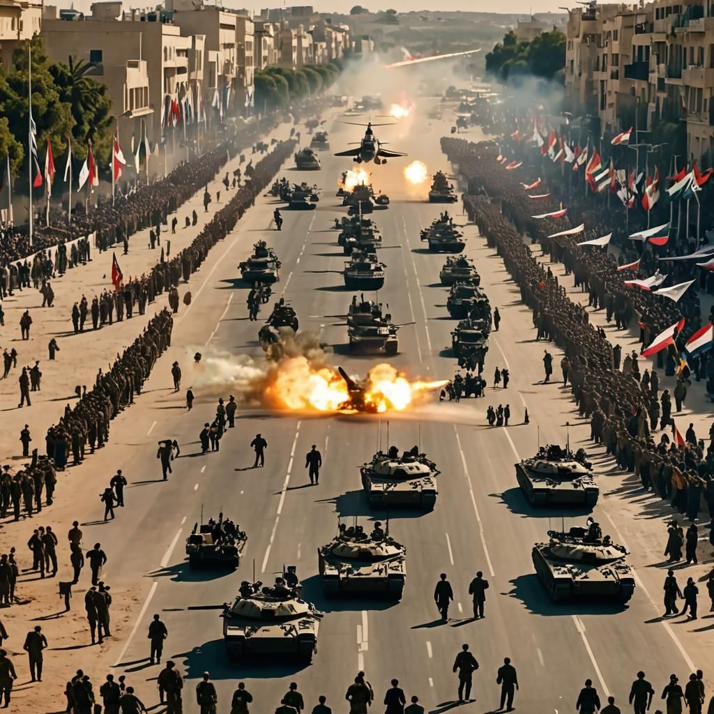 IDF Military Parade in Cinematic Style