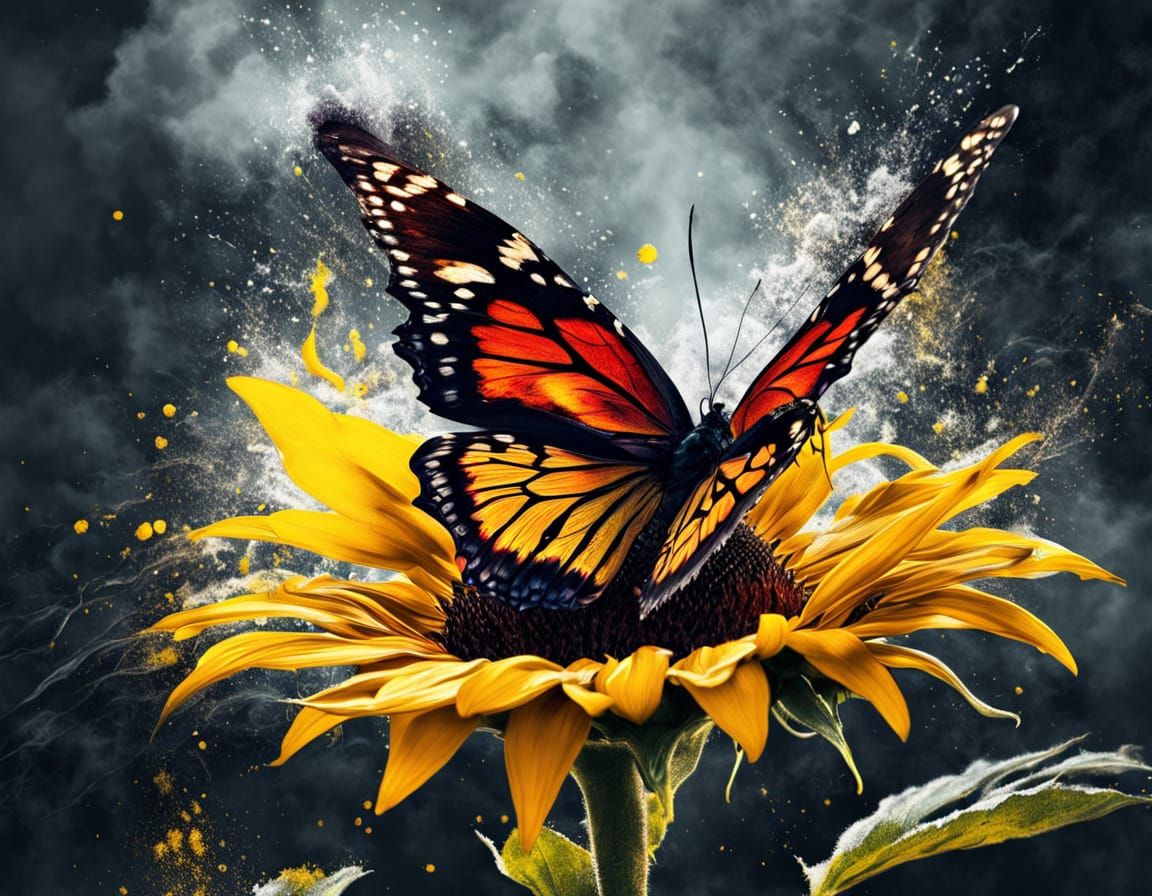 A large butterfly     by @Larry_J_Rollason_ART