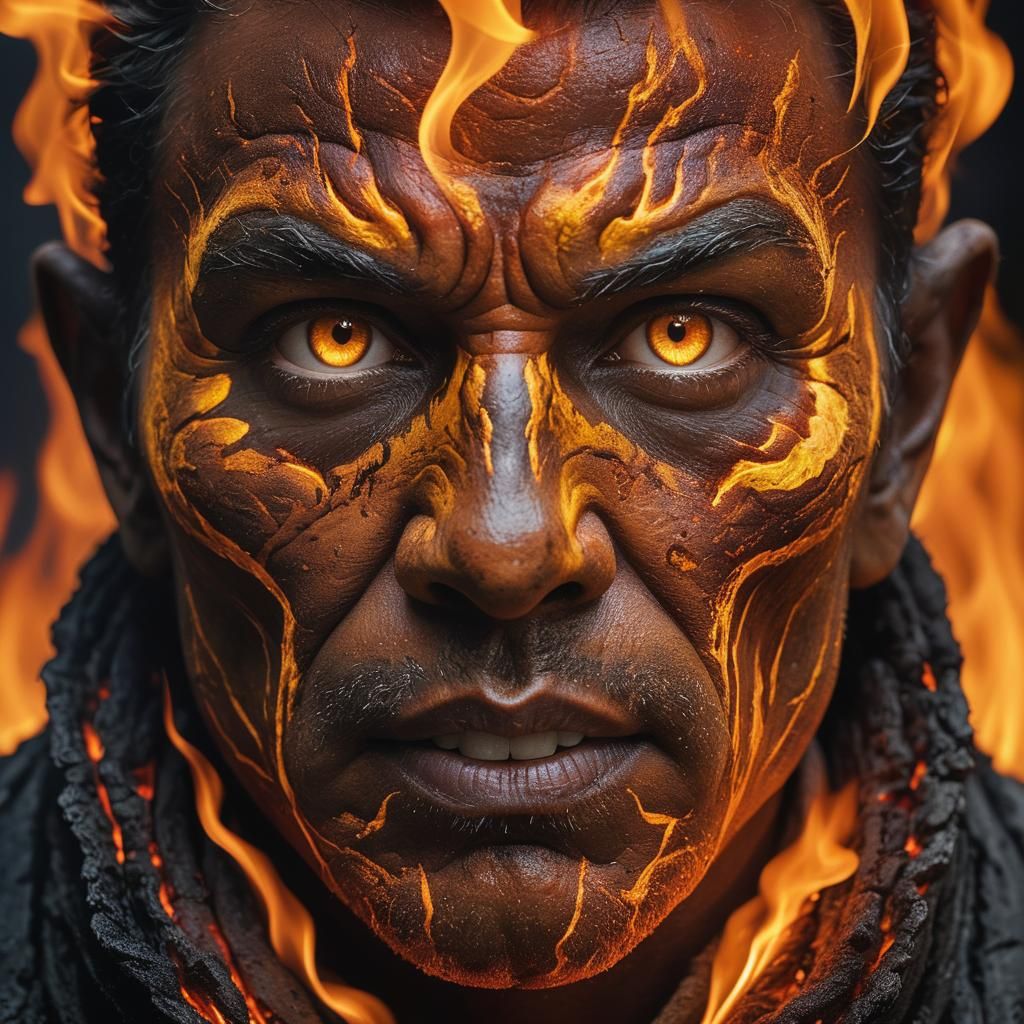 portrait of a fire mage