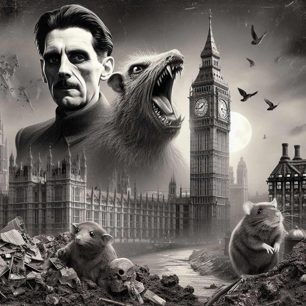 1984. George Orwell. Film Noir. Nosferatu The Vampyre Vampire Klaus Kinski Max Schreck Count Orlok Rat Mouse. Mud Dirt S...