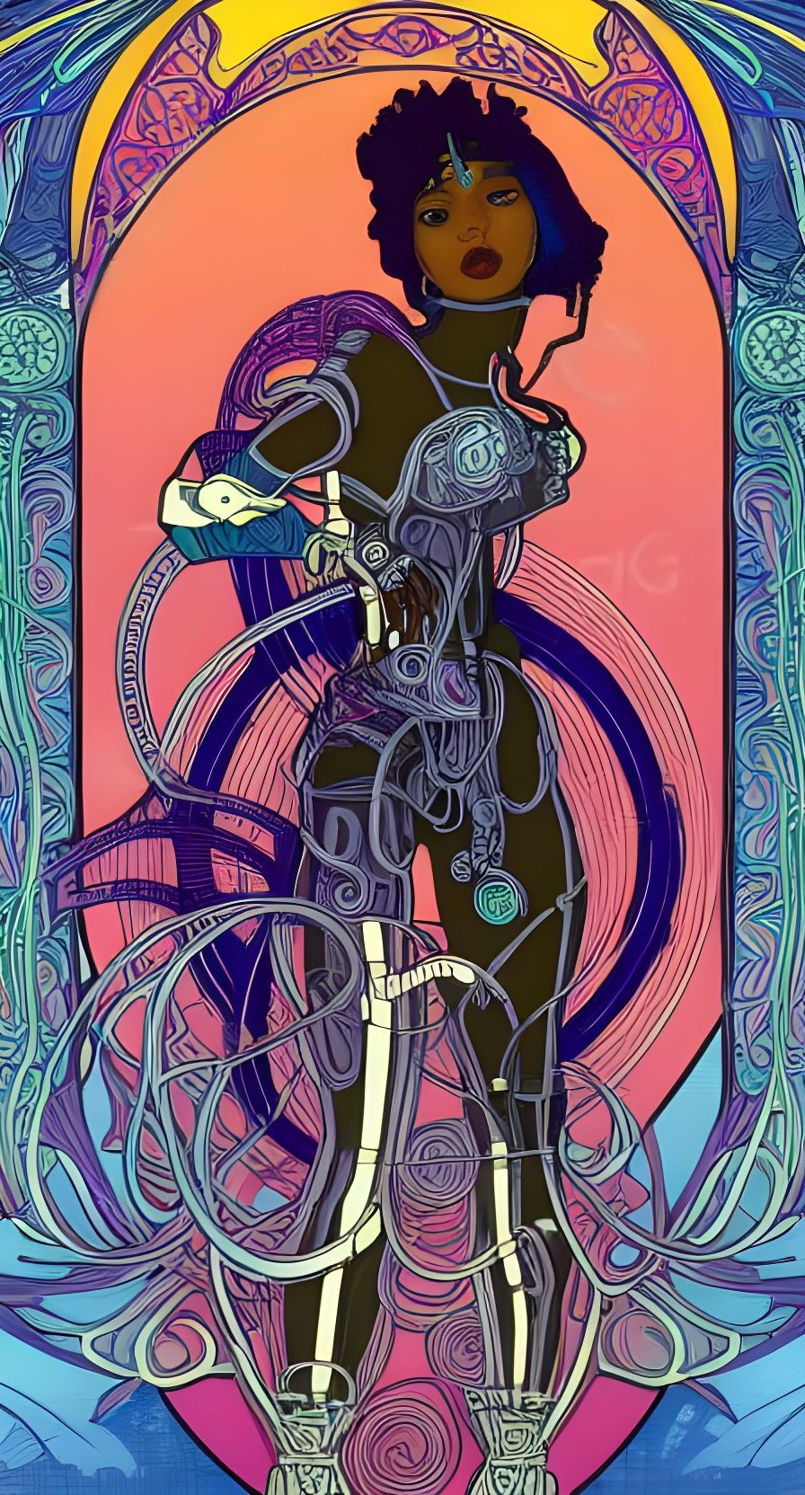 Cyberpunk art nouveau 32