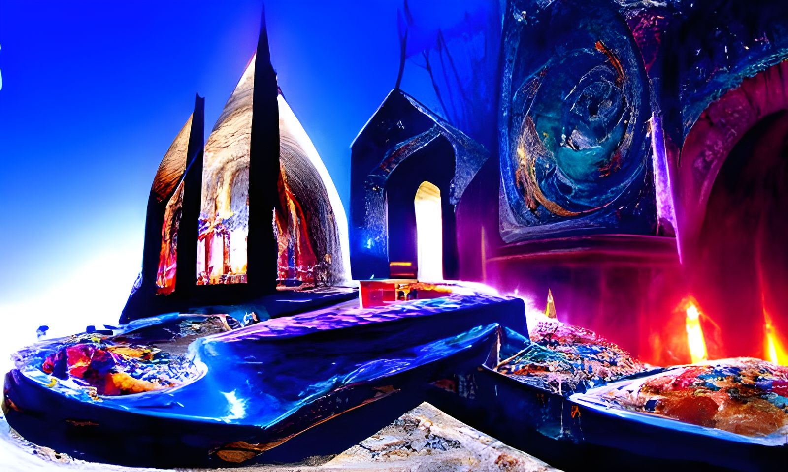 stunning epic terrifying and magical picture full of details...