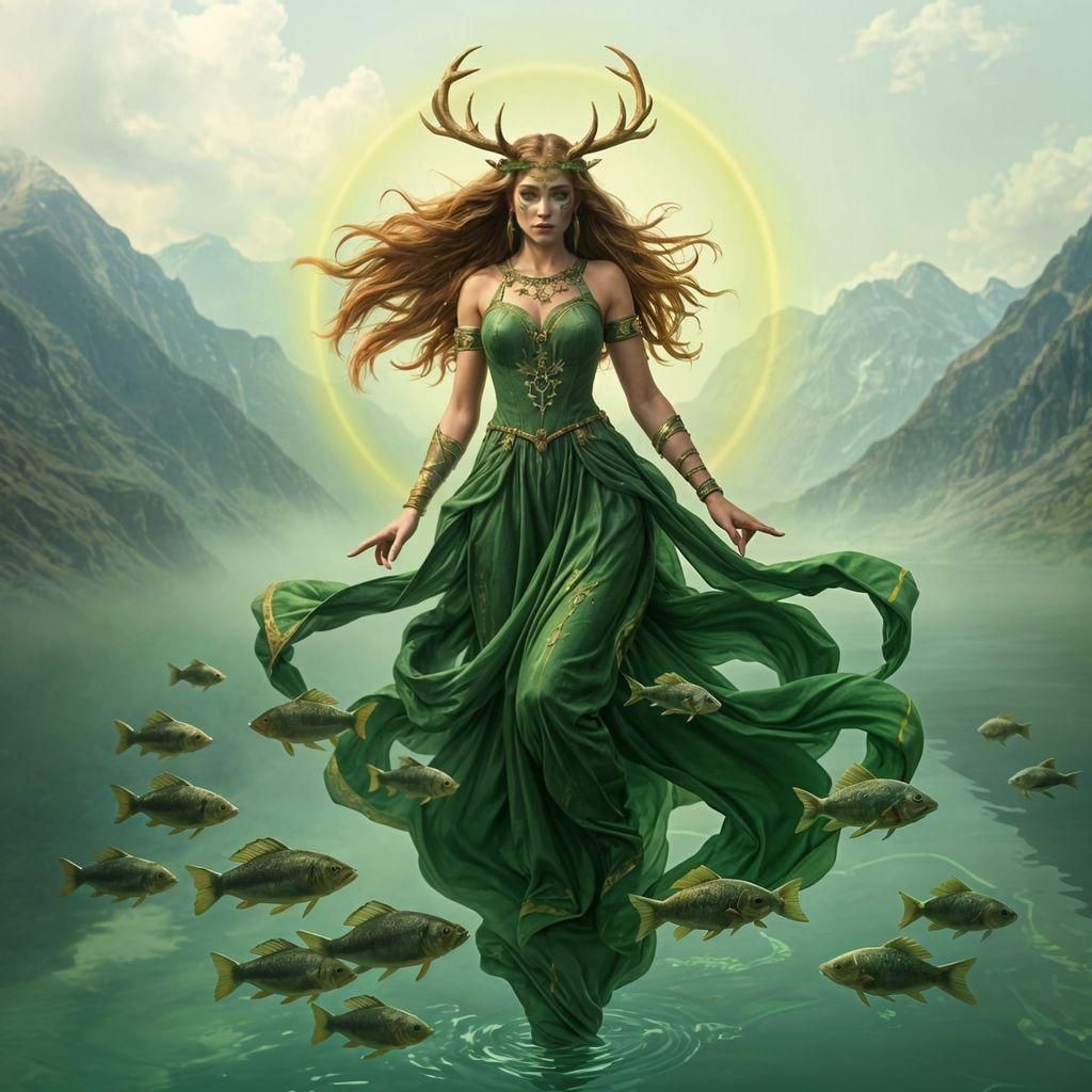 Abnoba the forest and water Gaulish goddess 🌱  by @BloodyCookie