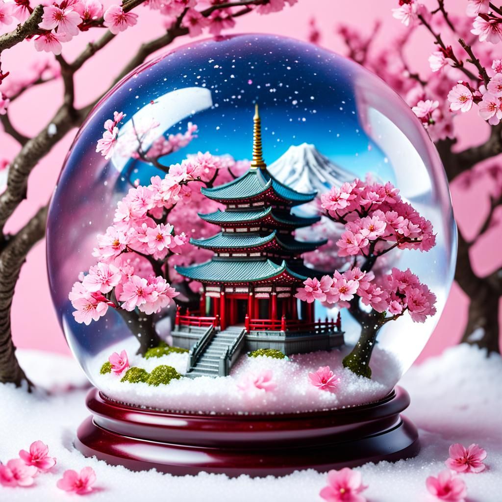 cherry blossom globe  by @RaraDiVinyl