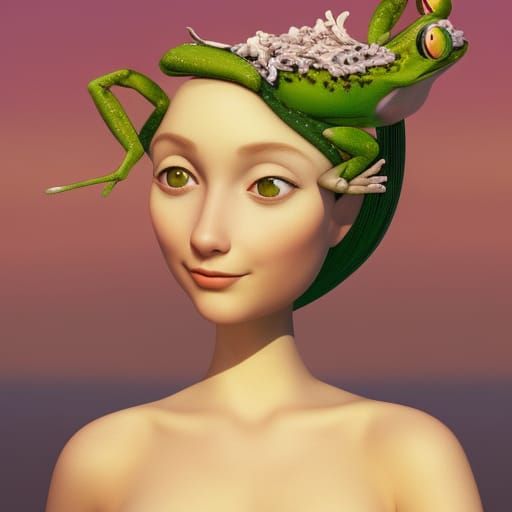 Frog princess painted by Botticelli.