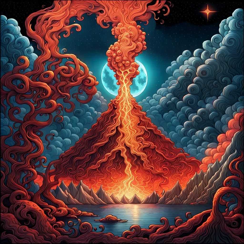 Mystic Volcano Dreamscape