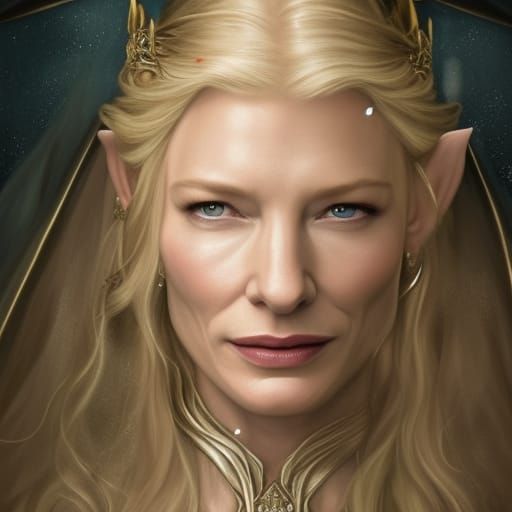 Cate Blanchett Galadriel Elf Queen Ai Generated Artwork Nightcafe Creator 1344