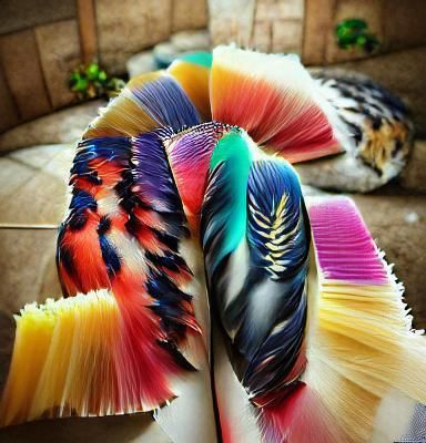 beautiful colorful feathers