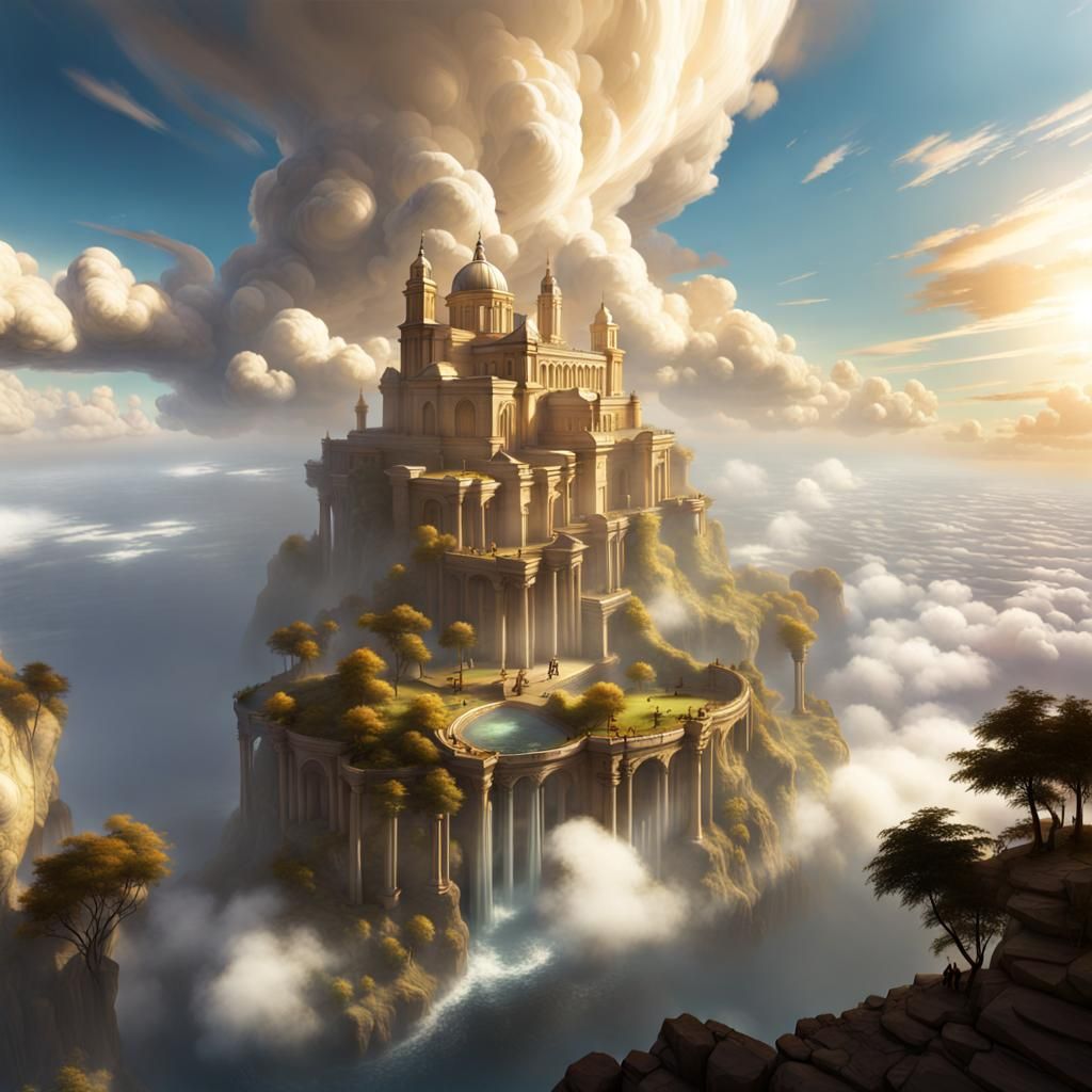 Heavenly utopian civilization  by @Semajai