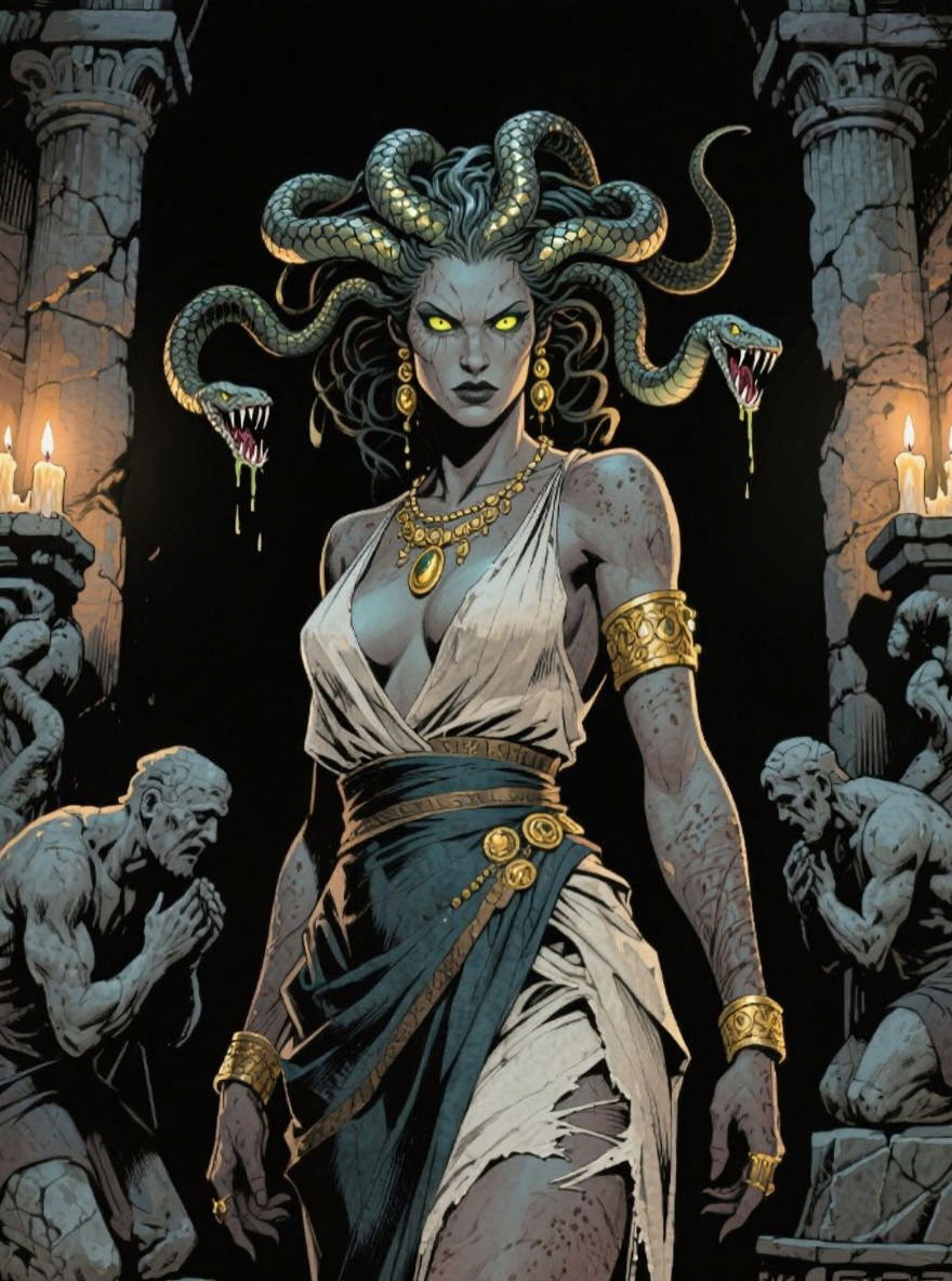 Medusa in a baddie mood