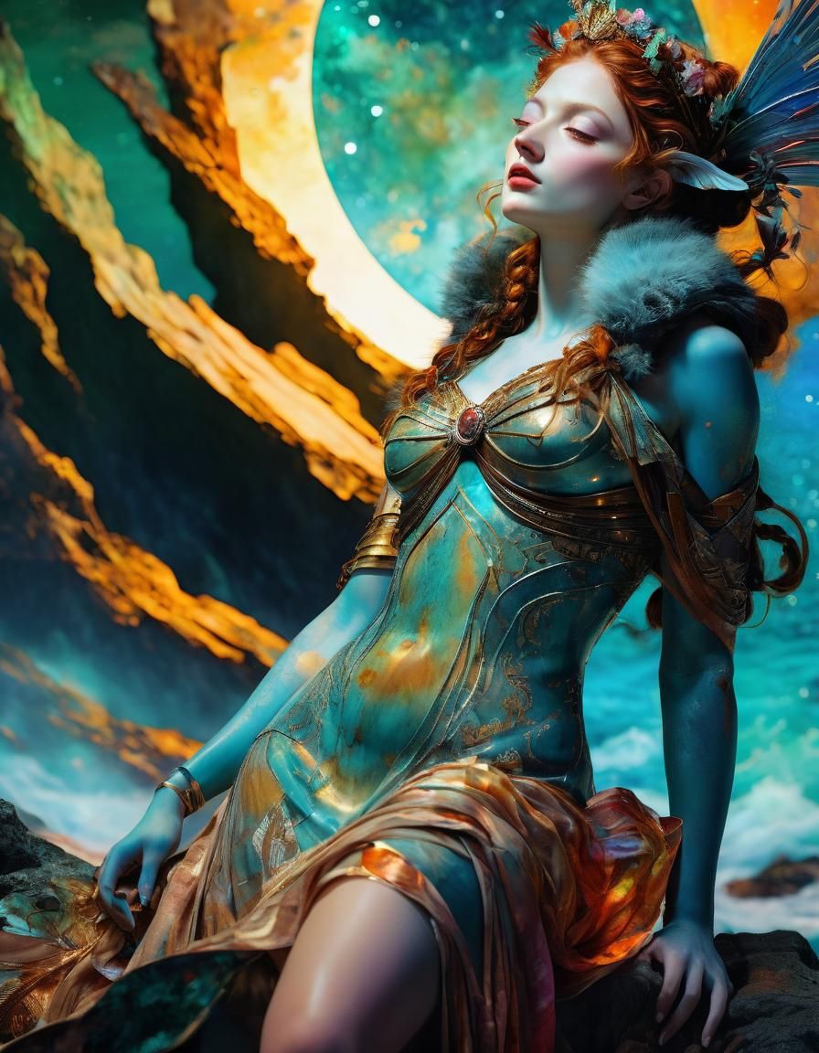 As Belief Wanes, The Goddess Turns to Stone  by @Mantooth Gage