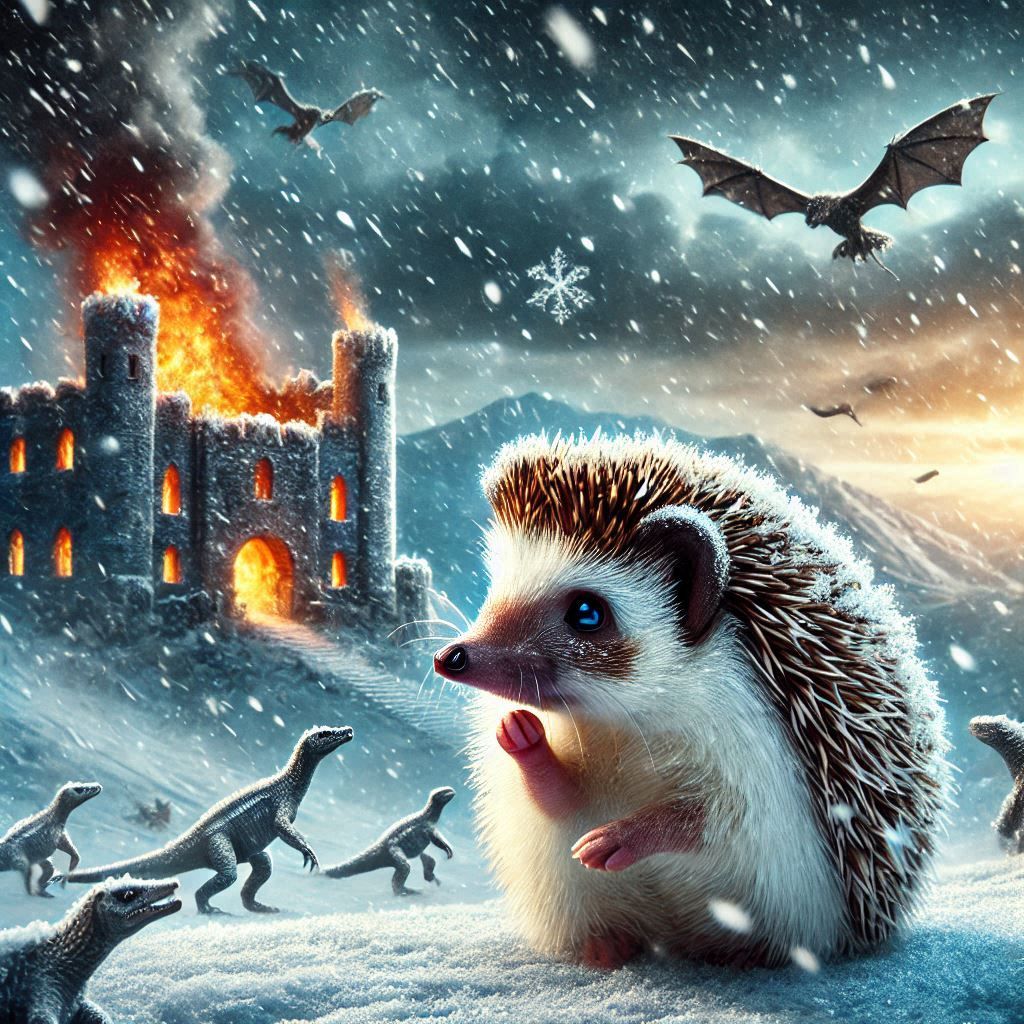hedgehog in winter