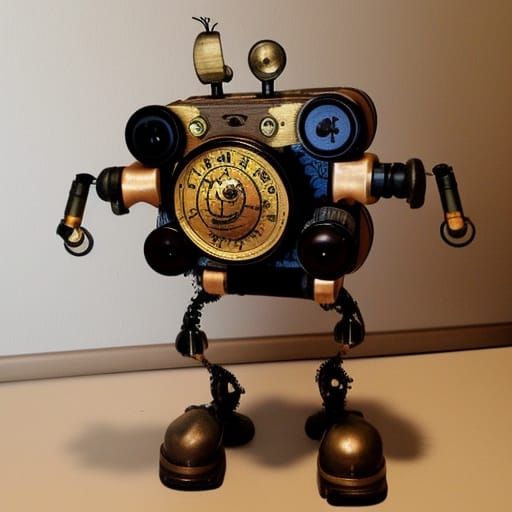 Steampunk Robot dog - AI Generated Artwork - NightCafe Creator