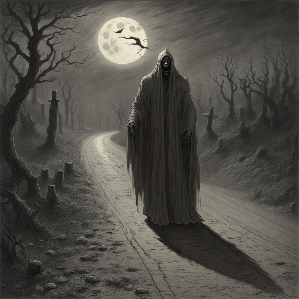 The Haunted Path - AI Generated Artwork - NightCafe Creator