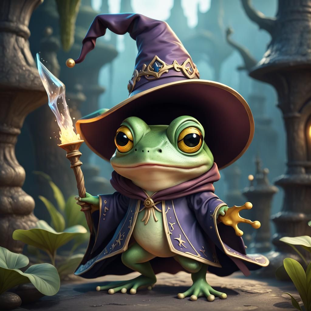 Wizard Frog - AI Generated Artwork - NightCafe Creator