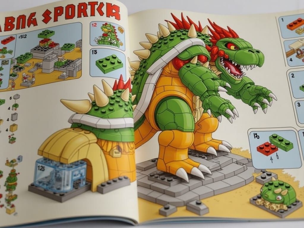 <lora:instructions:1.0> Bowser, Mario Cart