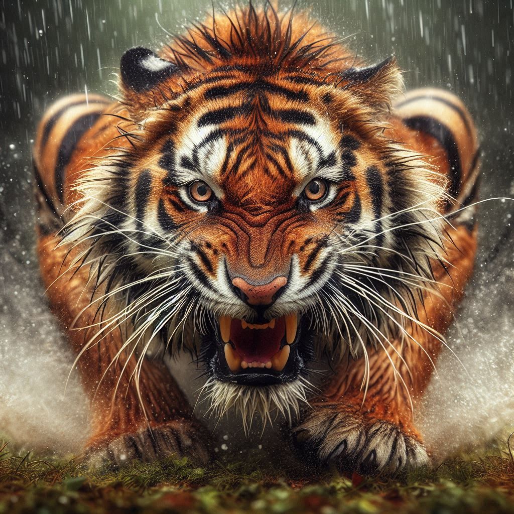 Not a happy tiger