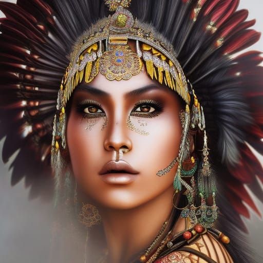 Warrior Cree Nation - AI Generated Artwork - NightCafe Creator