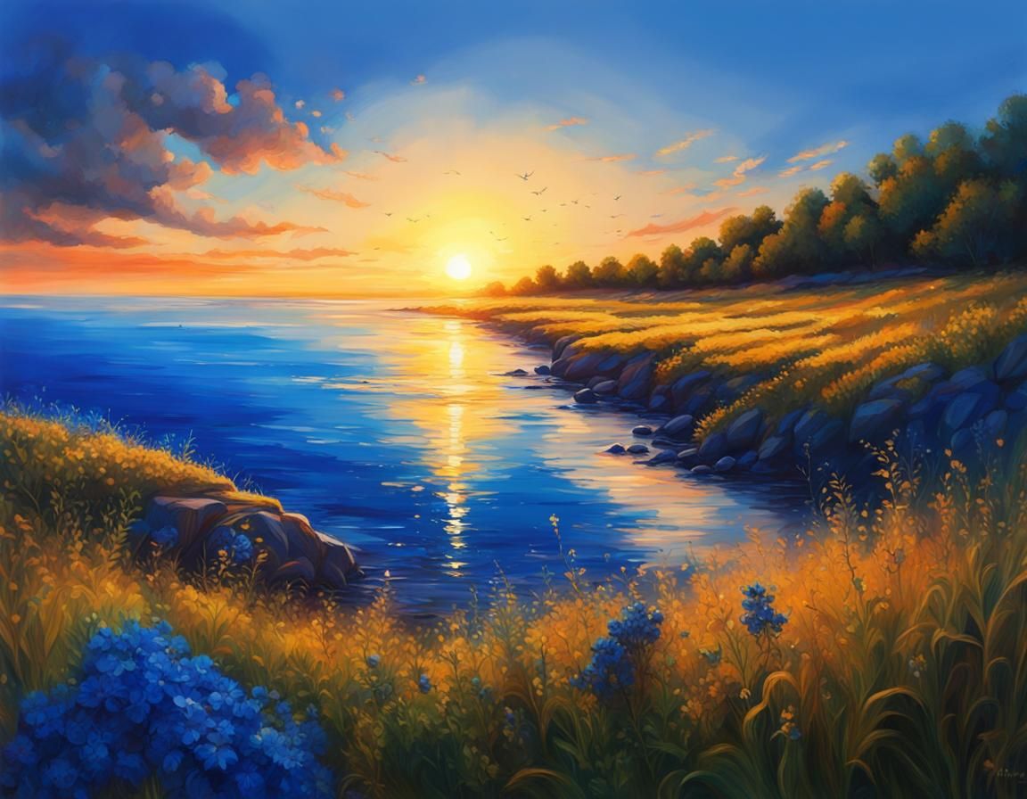 Blue meadow......  by @Camomile