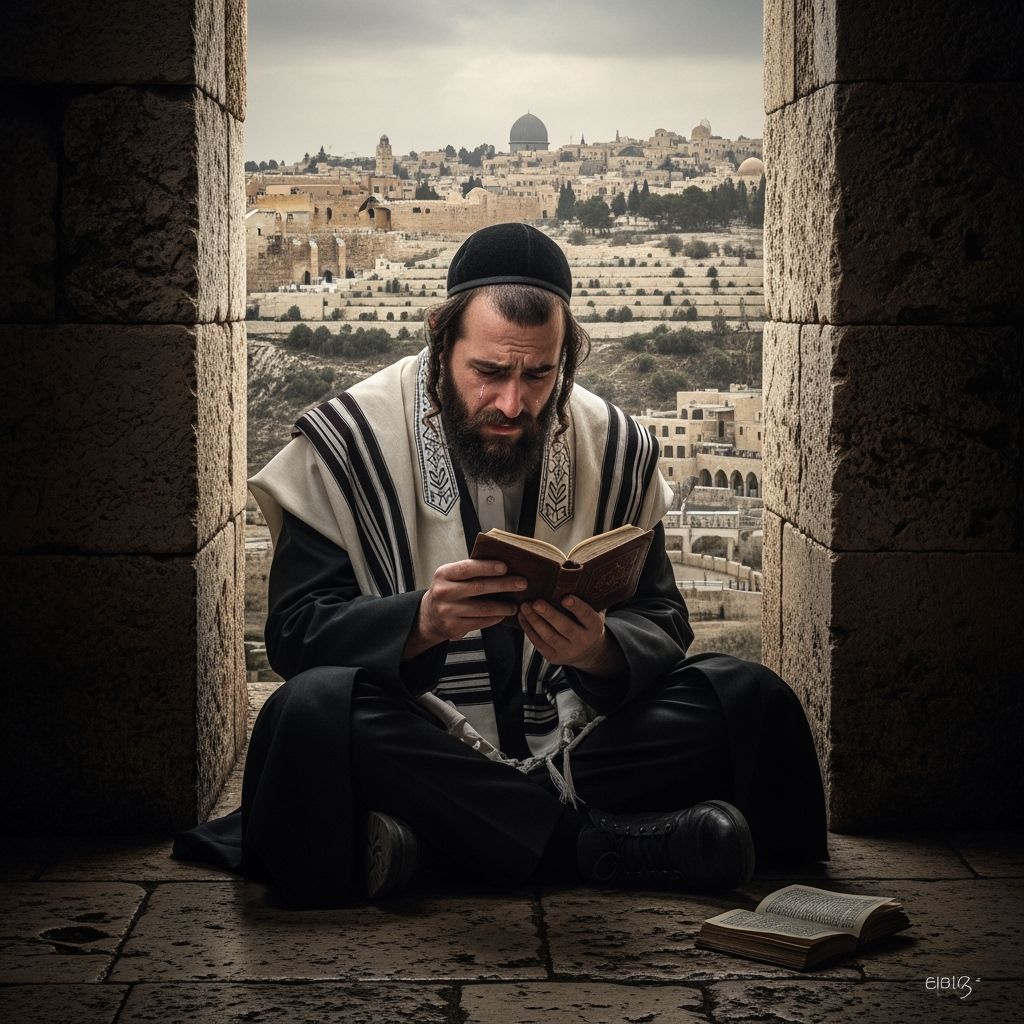 Mourning at the Western Wall: Jerusalem, Early 1900s