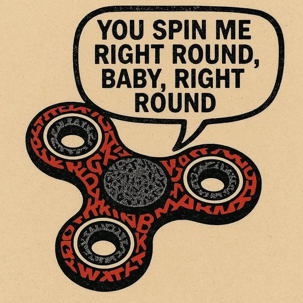 "You spin me right round, baby, right round"