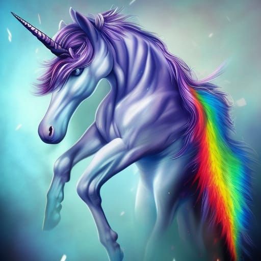 Unicorn Hyperrealistic - AI Generated Artwork - NightCafe Creator