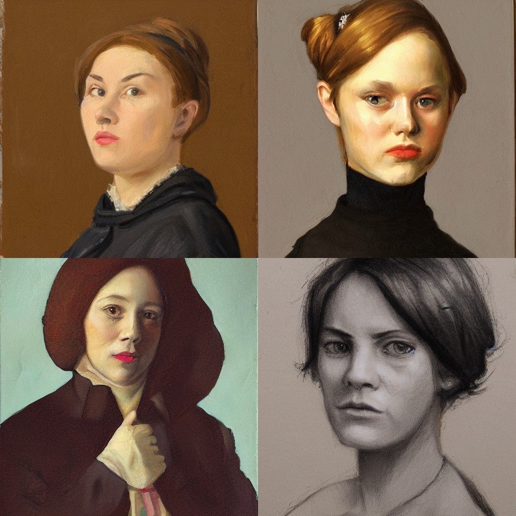 A portrait in the style of Realism