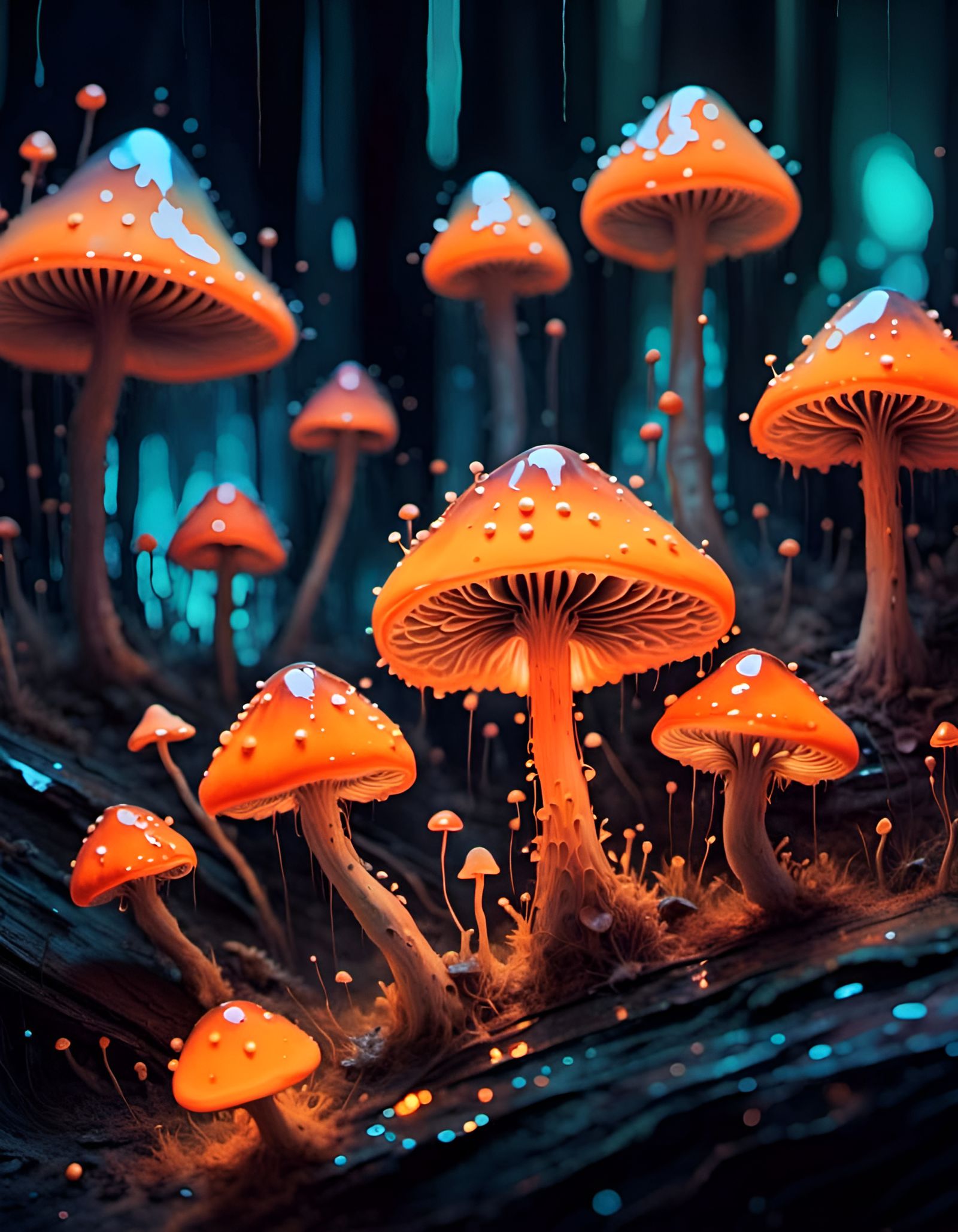Glow Mushrooms 