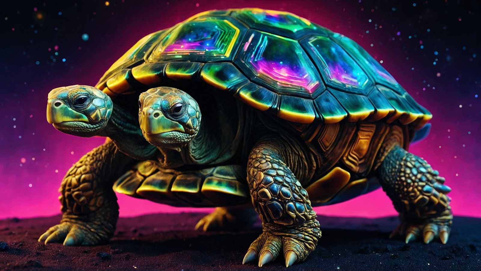 The Two Head Spacial Tortoise
Una miente y la otra dice siempre la verdad.