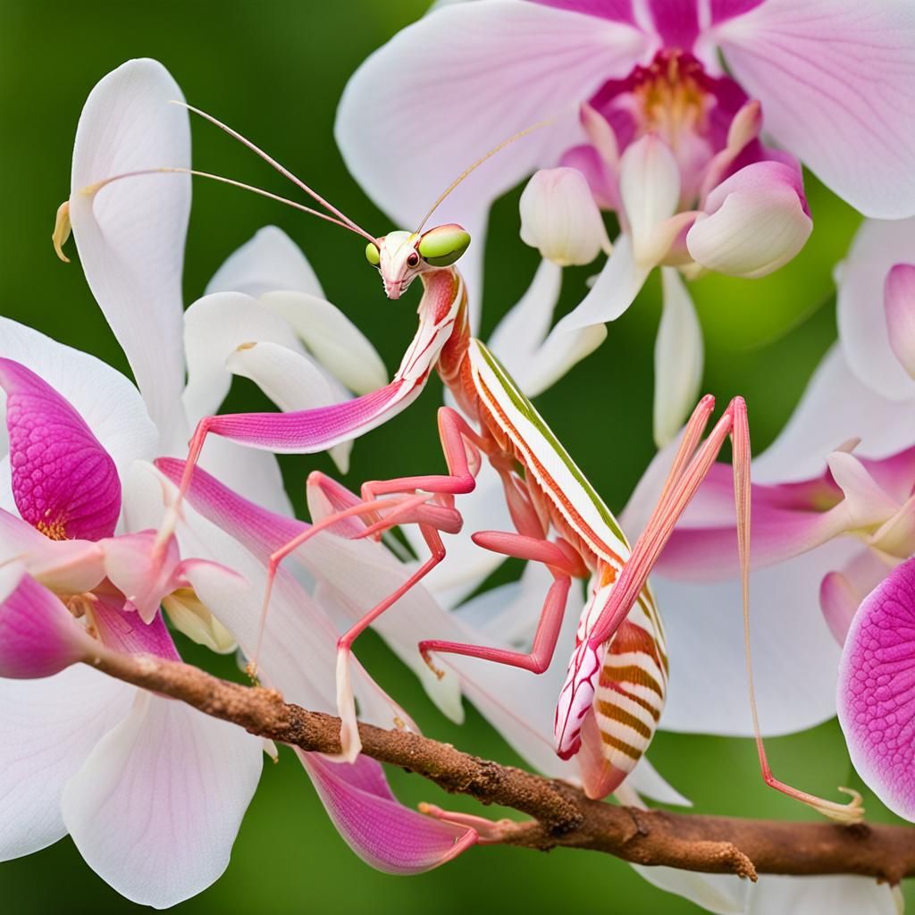 An orchid mantis - AI Generated Artwork - NightCafe Creator