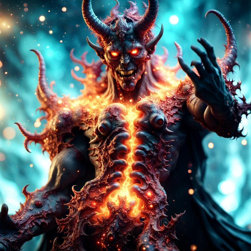 an epic extremely detailed of a beautiful demon, 16k resolut...
