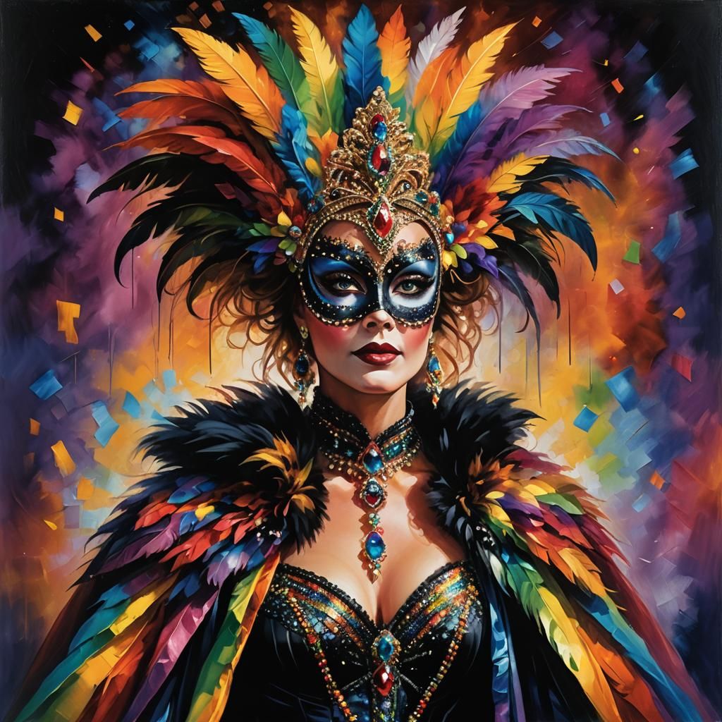 Rainbow Drag Queen Hosts Pride Masquerade, Baroque Style