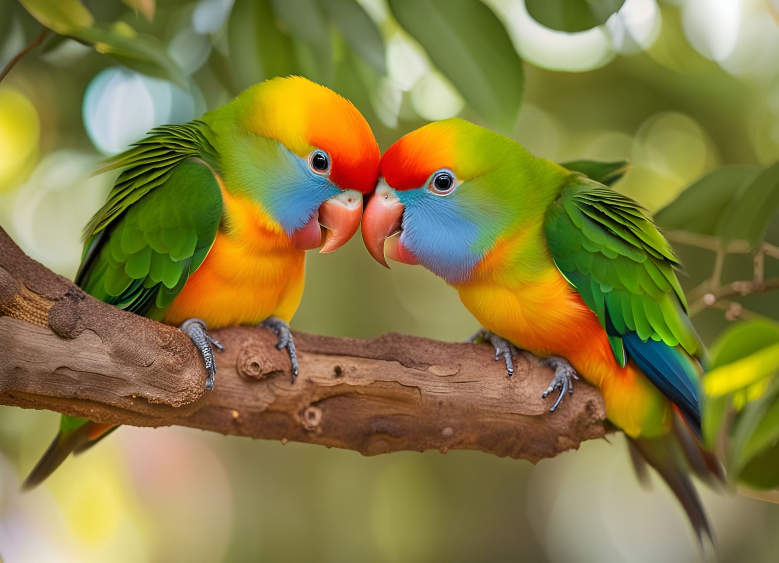 Lovebirds For Life - Ai Generated Artwork - Nightcafe Creator