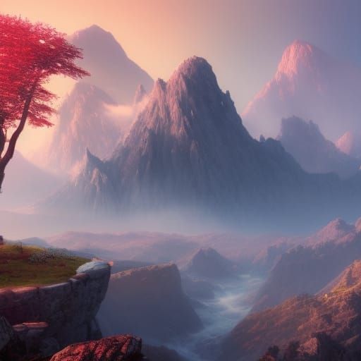 Beautiful misty mountain ll ,